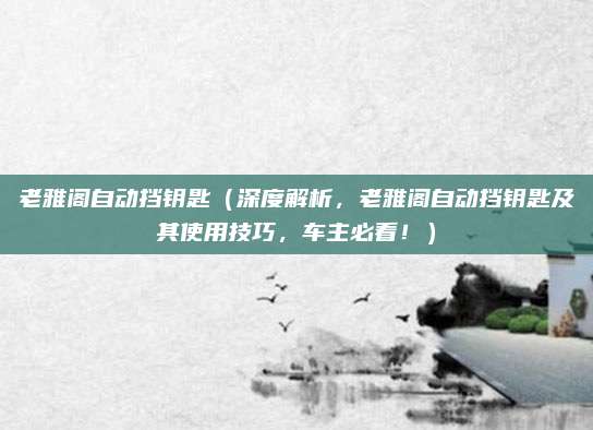 老雅阁自动挡钥匙(深度解析,老雅阁自动挡钥匙及其使用技巧,车主必看!)