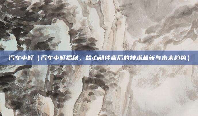 汽车中缸(汽车中缸揭秘,核心部件背后的技术革新与未来趋势)