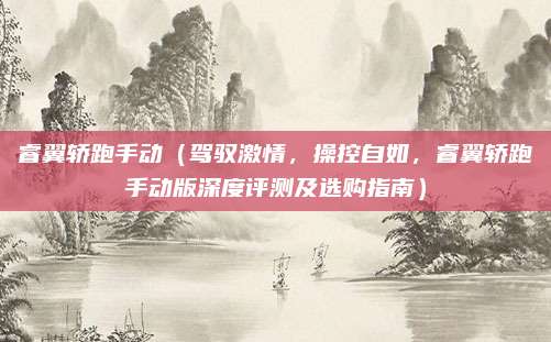 睿翼轿跑手动(驾驭激情,操控自如,睿翼轿跑手动版深度评测及选购指南)