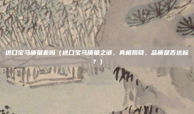 进口宝马质量差吗(进口宝马质量之谜,真相揭晓,品质是否达标?)