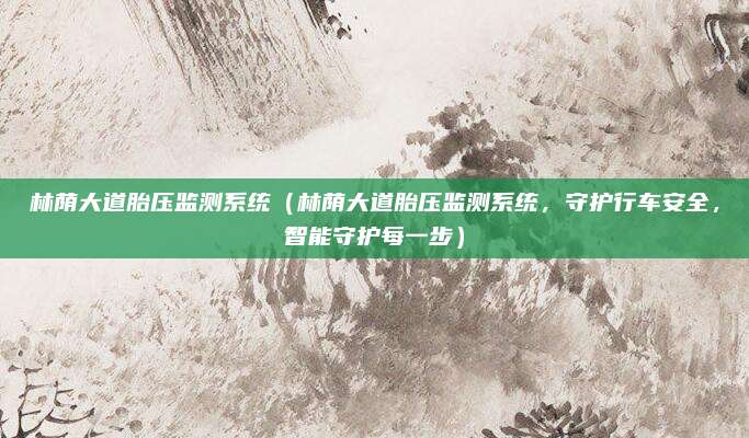林荫大道胎压监测系统(林荫大道胎压监测系统,守护行车安全,智能守护每一步)