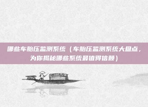 哪些车胎压监测系统(车胎压监测系统大盘点,为你揭秘哪些系统最值得信赖)