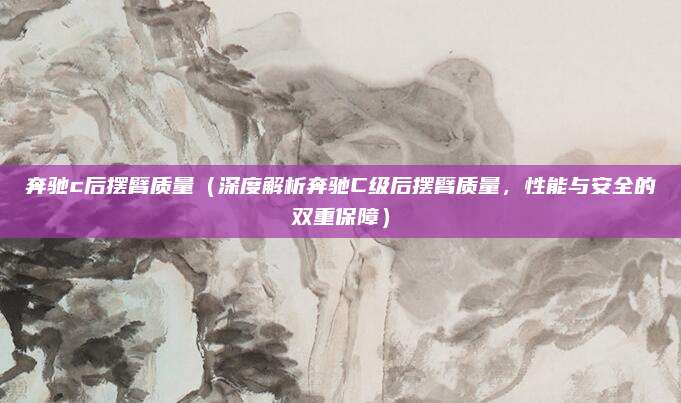 奔驰c后摆臂质量（深度解析奔驰C级后摆臂质量，性能与安全的双重保障）