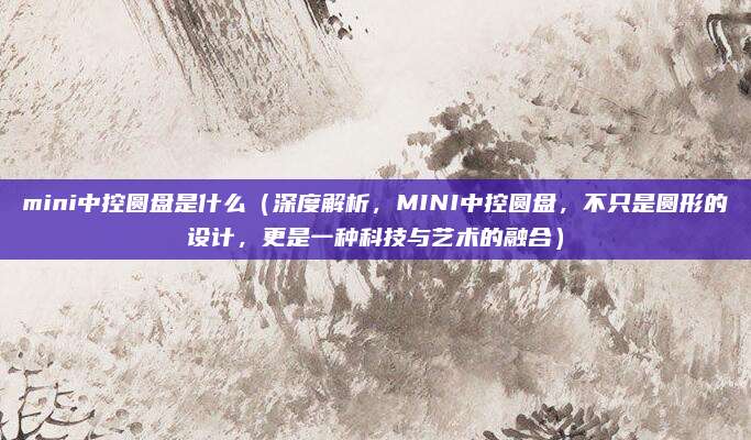 mini中控圆盘是什么(深度解析,MINI中控圆盘,不只是圆形的设计,更是一种科技与艺术的融合)