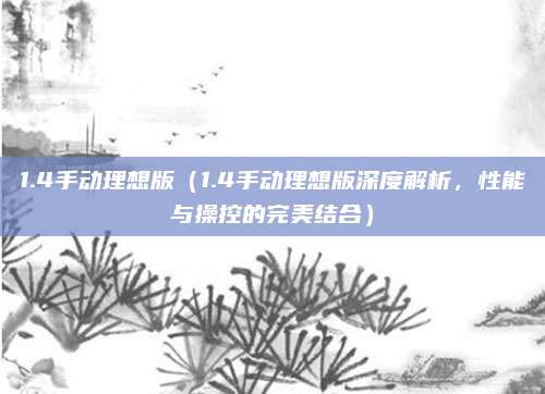 1.4手动理想版(1.4手动理想版深度解析,性能与操控的完美结合)