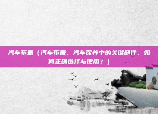 汽车布盖(汽车布盖,汽车保养中的关键部件,如何正确选择与使用?)