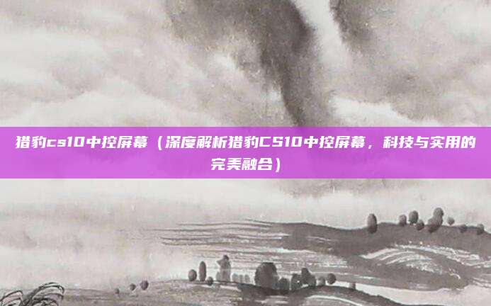 猎豹cs10中控屏幕(深度解析猎豹CS10中控屏幕,科技与实用的完美融合)