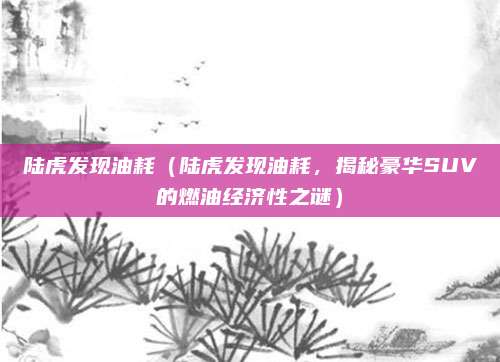 陆虎发现油耗(陆虎发现油耗,揭秘豪华SUV的燃油经济性之谜)