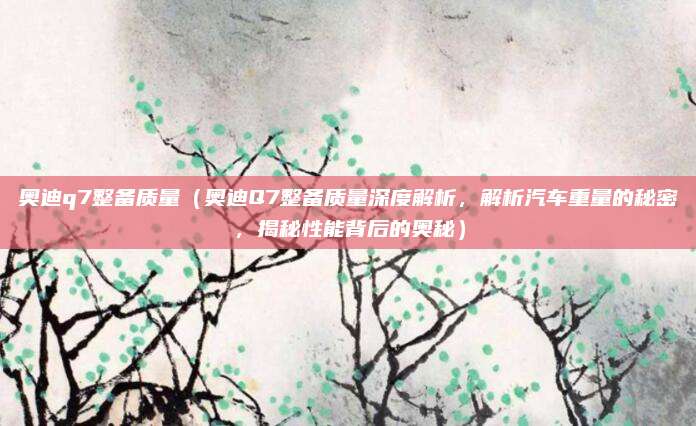 奥迪q7整备质量(奥迪Q7整备质量深度解析,解析汽车重量的秘密,揭秘性能背后的奥秘)