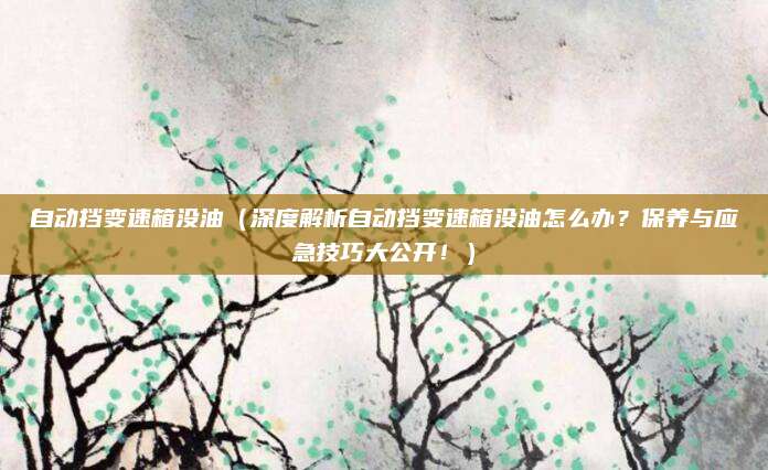 自动挡变速箱没油(深度解析自动挡变速箱没油怎么办?保养与应急技巧大公开!)