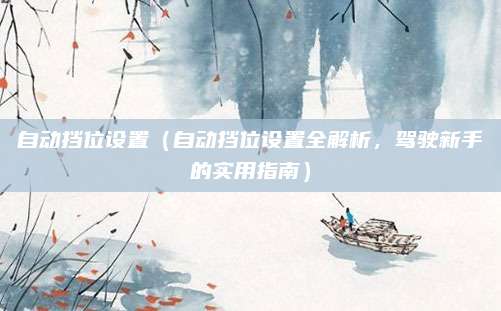 自动挡位设置（自动挡位设置全解析，驾驶新手的实用指南）