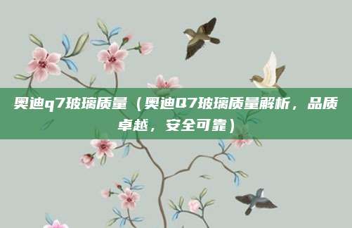 奥迪q7玻璃质量（奥迪Q7玻璃质量解析，品质卓越，安全可靠）
