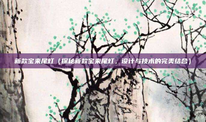 新款宝来尾灯(探秘新款宝来尾灯,设计与技术的完美结合)