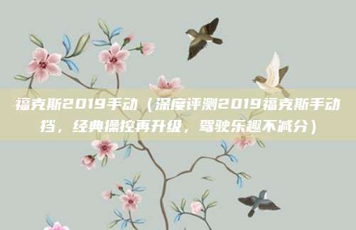 福克斯2019手动(深度评测2019福克斯手动挡,经典操控再升级,驾驶乐趣不减分)