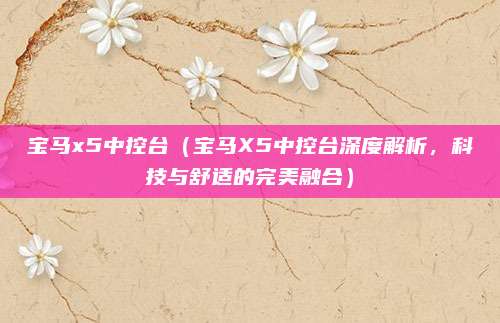 宝马x5中控台（宝马X5中控台深度解析，科技与舒适的完美融合）