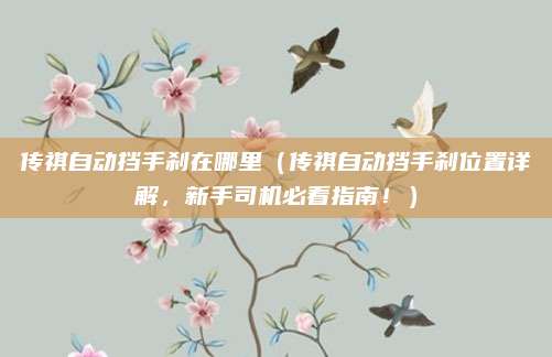 传祺自动挡手刹在哪里(传祺自动挡手刹位置详解,新手司机必看指南!)