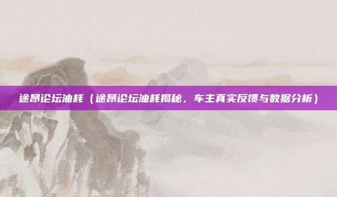 途昂论坛油耗(途昂论坛油耗揭秘,车主真实反馈与数据分析)