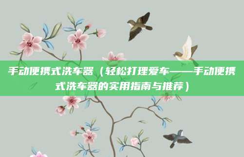 手动便携式洗车器（轻松打理爱车——手动便携式洗车器的实用指南与推荐）