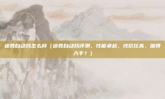 途胜自动挡怎么样(途胜自动挡评测,性能卓越,性价比高,值得入手?)