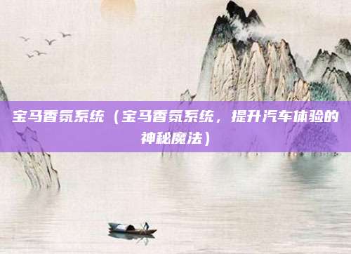 宝马香氛系统(宝马香氛系统,提升汽车体验的神秘魔法)