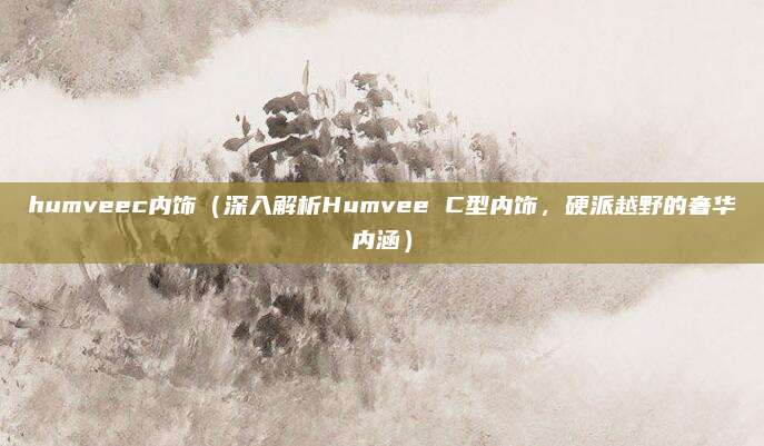 humveec内饰(深入解析Humvee C型内饰,硬派越野的奢华内涵)