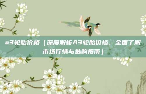 a3轮胎价格（深度解析A3轮胎价格，全面了解市场行情与选购指南）