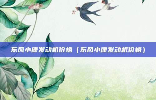 东风小康发动机价格(东风小康发动机价格)