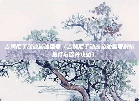 吉姆尼手动波箱油型号(吉姆尼手动波箱油型号解析,选择与保养攻略)