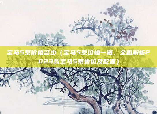 宝马5系价格多少(宝马5系价格一览,全面解析2023款宝马5系售价及配置)