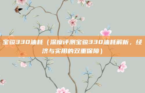 宝骏330油耗(深度评测宝骏330油耗解析,经济与实用的双重保障)