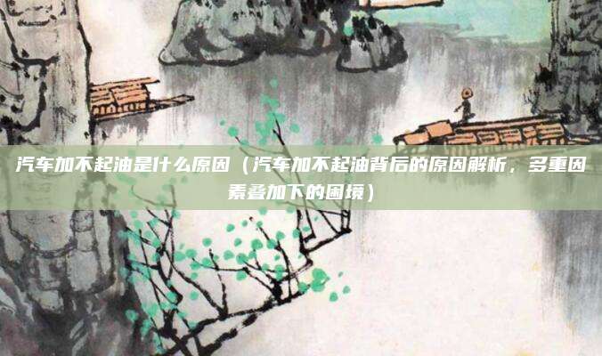 汽车加不起油是什么原因(汽车加不起油背后的原因解析,多重因素叠加下的困境)