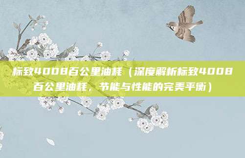 标致4008百公里油耗(深度解析标致4008百公里油耗,节能与性能的完美平衡)