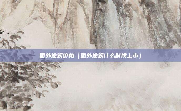 国外途观价格(国外途观什么时候上市)