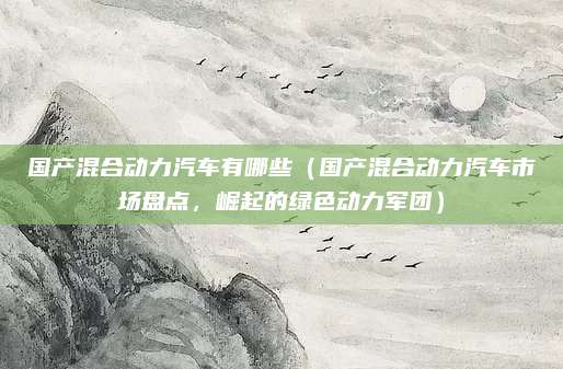 国产混合动力汽车有哪些（国产混合动力汽车市场盘点，崛起的绿色动力军团）