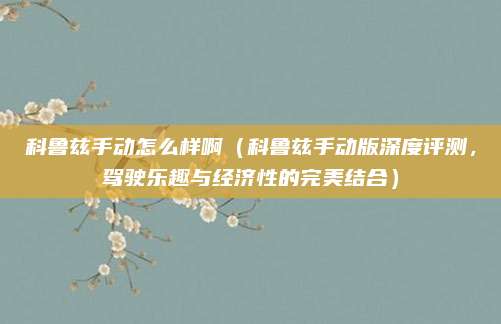 科鲁兹手动怎么样啊(科鲁兹手动版深度评测,驾驶乐趣与经济性的完美结合)