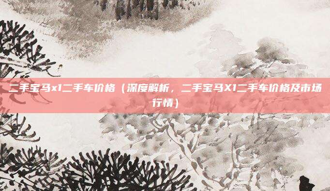 二手宝马x1二手车价格（深度解析，二手宝马X1二手车价格及市场行情）