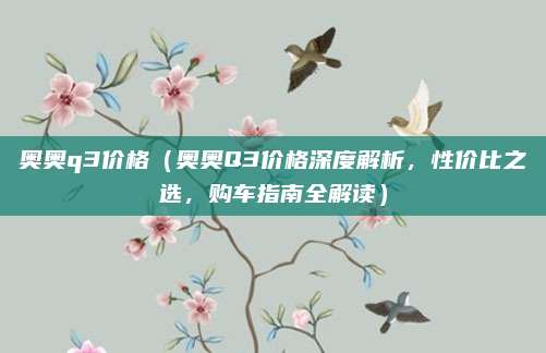 奥奥q3价格(奥奥Q3价格深度解析,性价比之选,购车指南全解读)