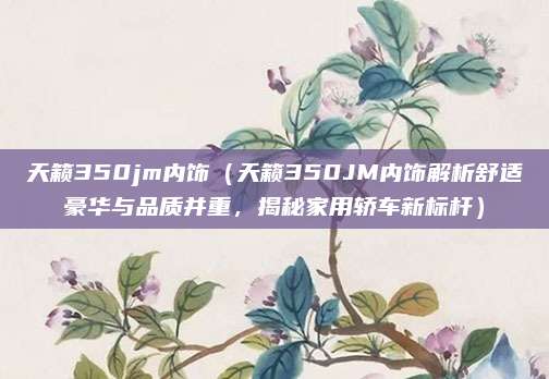 天籁350jm内饰(天籁350JM内饰解析舒适豪华与品质并重,揭秘家用轿车新标杆)