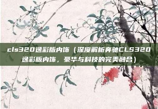 cls320逸彩版内饰(深度解析奔驰CLS320逸彩版内饰,豪华与科技的完美融合)