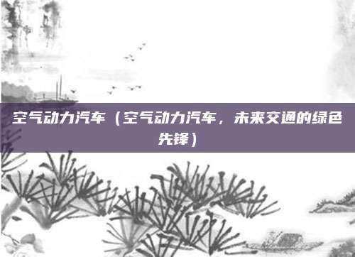 空气动力汽车(空气动力汽车,未来交通的绿色先锋)