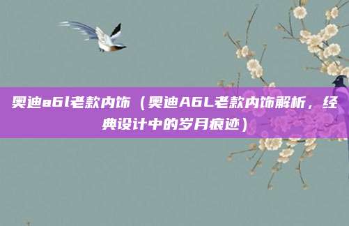 奥迪a6l老款内饰（奥迪A6L老款内饰解析，经典设计中的岁月痕迹）