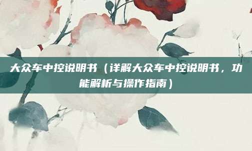 大众车中控说明书(详解大众车中控说明书,功能解析与操作指南)