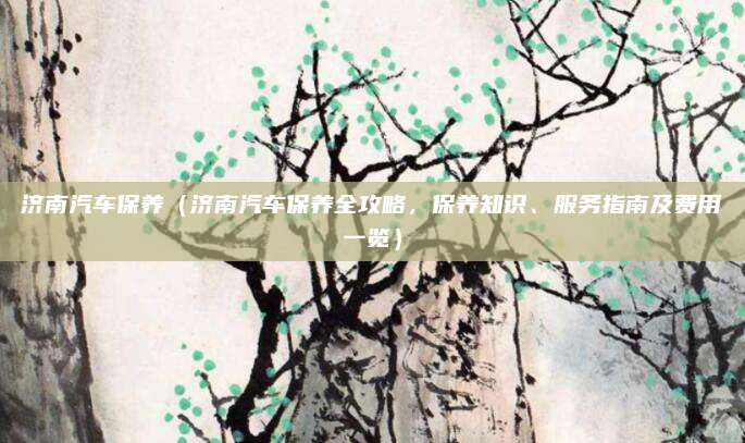 济南汽车保养（济南汽车保养全攻略，保养知识、服务指南及费用一览）