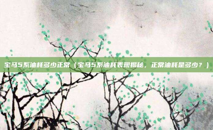 宝马5系油耗多少正常(宝马5系油耗表现揭秘,正常油耗是多少?)