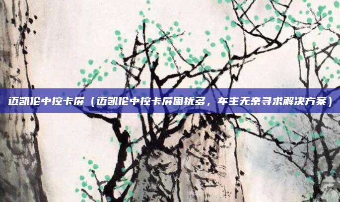 迈凯伦中控卡屏(迈凯伦中控卡屏困扰多,车主无奈寻求解决方案)