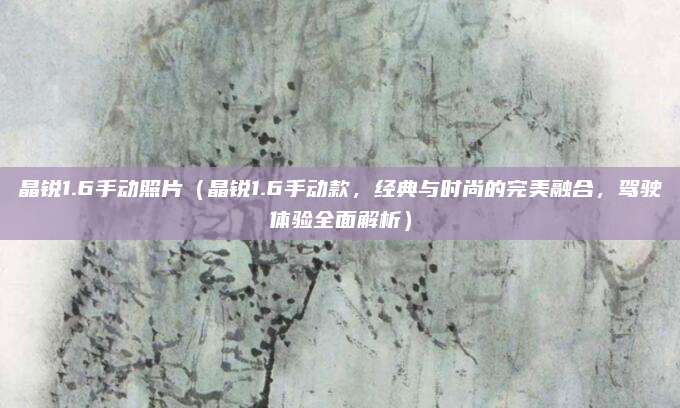 晶锐1.6手动照片(晶锐1.6手动款,经典与时尚的完美融合,驾驶体验全面解析)