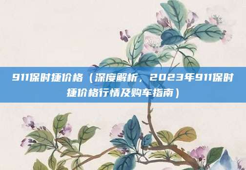 911保时捷价格(深度解析,2023年911保时捷价格行情及购车指南)