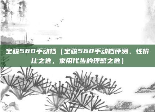 宝骏560手动档(宝骏560手动档评测,性价比之选,家用代步的理想之选)