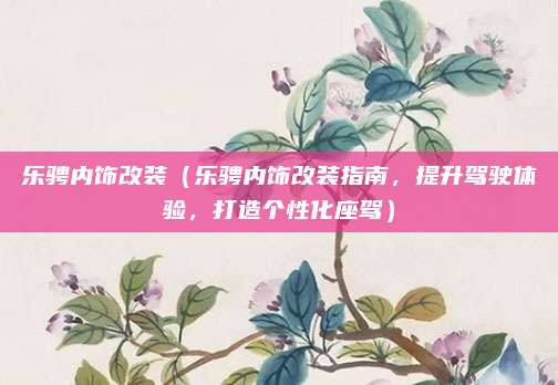 乐骋内饰改装(乐骋内饰改装指南,提升驾驶体验,打造个性化座驾)