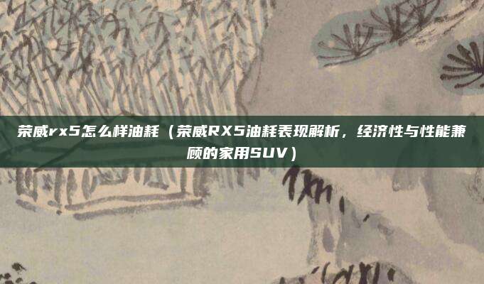 荣威rx5怎么样油耗（荣威RX5油耗表现解析，经济性与性能兼顾的家用SUV）